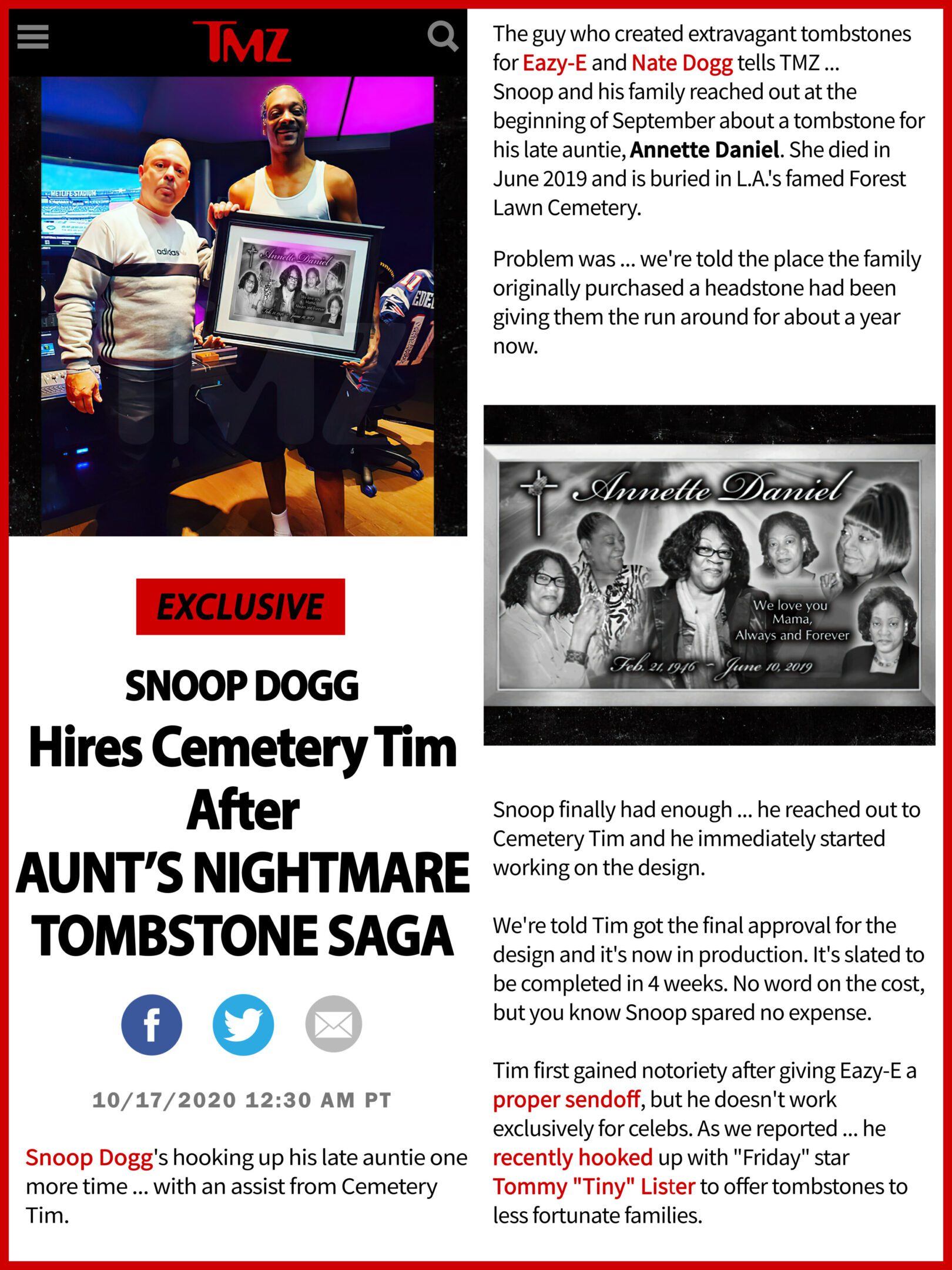 Snoop Dogg and Cemetery Tim